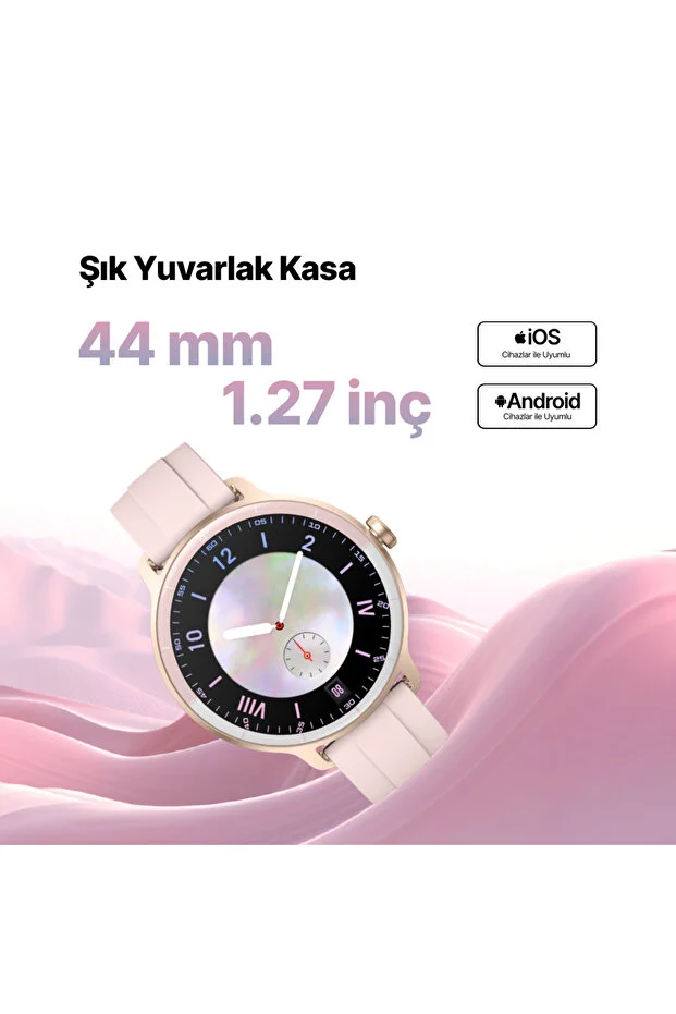 Tempus 44 Mm Yuvarlak Kasa Akıllı Saat Altın